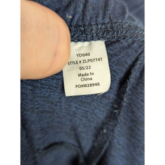 ZOBHA "Josie" Pull-On Elastic Waist Yoga Pant Pockets Navy Blue Comfort Large - Picture 7 of 7